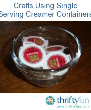 This is a guide about crafts using single serving cream containers. If you have a stockpile of the little creamer cups, think crafty and reuse them in fun new projects. Coffee Creamer Container Crafts, Coffee Creamer Crafts, Coffee Creamer Container, Creamer Container, Single Serve Coffee, Cup Crafts, Single Serving, Coffee Creamer, Single Serve