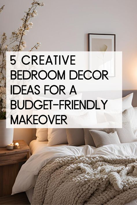 Bedroom Ideas Budget Friendly, Boring Bedroom Makeover, Bedroom 30 Year Old Woman, Master Bedrooms Decor Diy, Gold Decor For Bedroom, Ideas For A Spare Bedroom, Updated Bedroom Ideas, Bedroom Makeovers On A Budget, Bedroom Decor Ideas On A Budget