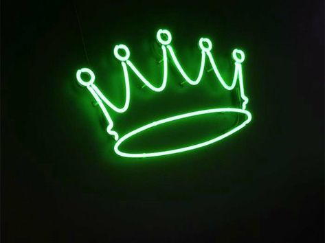 Green Casino Aesthetic, Electric Green Aesthetic, Neon Asthetics, Aesthetic Neon Wallpaper, Neon Crown, Shuffle Aesthetic, Lila Color, Facebook And Instagram Logo, Slytherin Wallpaper