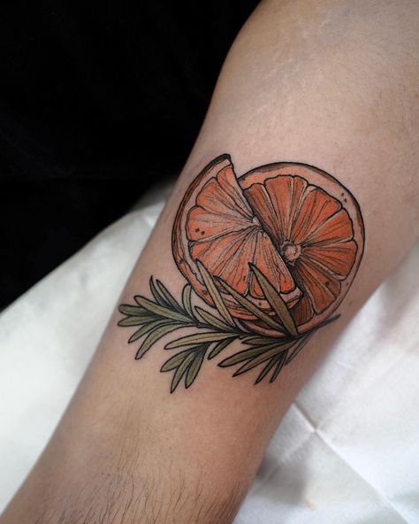 Orange Tattoo, Shape Tattoo, Muster Tattoos, Orange Slice, Constellation Tattoos, Aesthetic Tattoo, Pattern Tattoo, Tattoo Sleeve Men, Skin Art