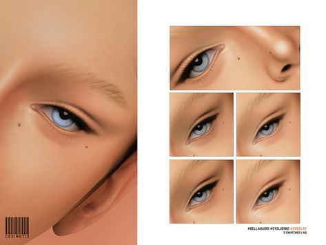 Sims 4 Eye Genetics, Eyelid Preset Sims 4, Sims 4 Cc Face Details Realistic Eyes, Sims 4 Eyes Overlay, Sims 4 Cc Siren Eyes Preset, Sims 4 Cc Eye Shape Overlay, Sims 4 Cc Eye Overlays, Sims 4 Eye Presets Shape, Face Overlay Sims 4 Cc