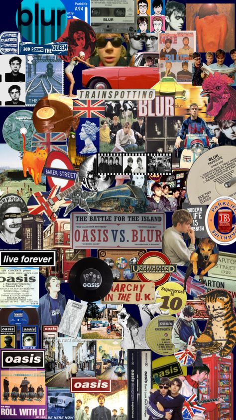 #blur #oasis #britpop #blurvsoasis #guitar #british #bf #wallpaper Britpop Aesthetic, Bf Wallpaper, Blur Parklife, Trainspotting, Save The Queen, Baker Street, Aesthetic Wallpaper, Blur, Aesthetic Wallpapers