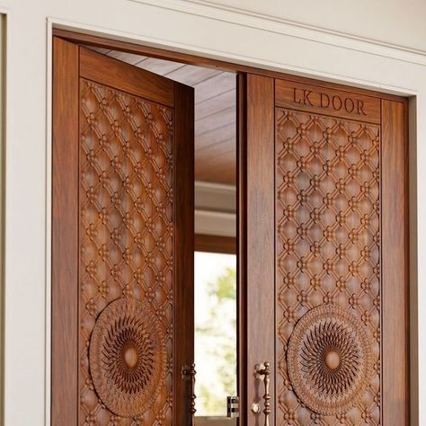 Lkdoor® on Instagram: "LK 202
Elevate your entrance with this solid wood double door, designed to impress with its robust craftsmanship and classic elegance. Perfect for making a grand statement, it adds both beauty and durability to your home. 🌟🏠✨

📞 (+91) 8447141141

#DoubleDoor #SolidWood #ClassicElegance #GrandEntrance #DurableCraftsmanship #HomeDecor #InteriorDesign #LKDoor #QualityMaterials" Main Double Door Design Entrance, Main Double Door Design Wood, Double Door Design Entrance, Main Door Double Door Designs, Main Double Door Design, Main Double Door, Wood Double Door, Door Design Entrance, Double Door Entrance