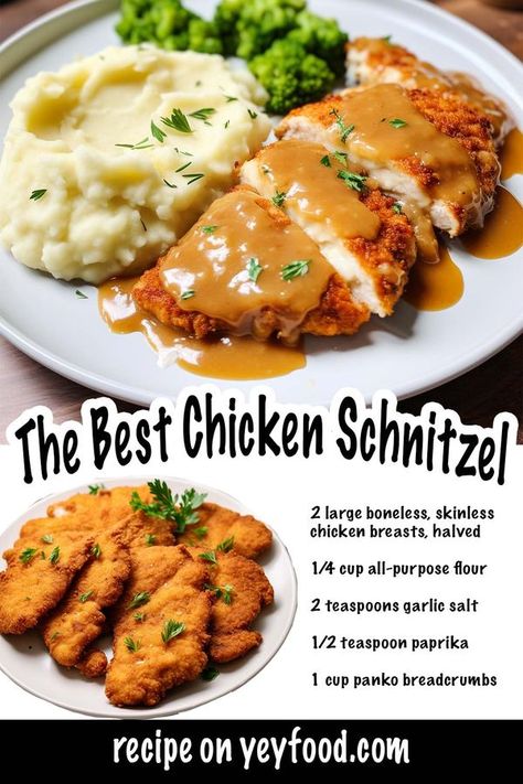 Budget Meals Best Chicken Schnitzel Recipe, Chicken Snitzel Meals, German Chicken Schnitzel, Recipes With Frozen Chicken Breast, Chicken Snitzel Recipe, Chicken Schnitzel Recipe, Schnitzel Recipe, Best French Onion Soup, Hacks For Home