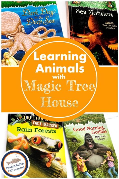 Learning Animals with Magic Tree House PIN Learning Animals, Butter Fish, Magic Tree House Books, Science Study, Notebooking Pages, Magic Tree House, Homeschool Elementary, Magic Treehouse, Homeschool Inspiration