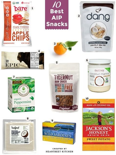 10 Best Store-bought AIP Snacks (Autoimmune Protocol Approved) Aip Snacks On The Go, Aip Snack, Aip Snacks, Aip Foods, Autoimmune Protocol Recipes, Autoimmune Paleo Diet, Autoimmune Recipes, Raw Snacks, Autoimmune Protocol Diet