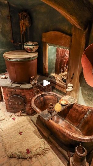 78K views · 10K reactions | Just incase you’ve ever wondered what a hobbits bathroom is like. 🤣  #hobbithouse #hobbithole #hobbitcore #hobbiton #lotr #livingbiginatinyhouse #fantastour #hobbithome | Living Big In A Tiny House | livingbiginatinyhouse · Original audio Hobbit Bathroom, Basement Painting, Tolkien Hobbit, Live Big, Hobbit Hole, Hobbit House, The Hobbit, Caravan, Tiny House