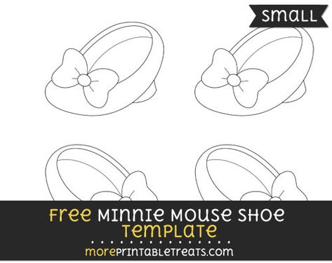 Free Minnie Mouse Shoe Template - Small Minnie Mouse Shoes Template, Minnie Mouse Shoes Clipart, Shoe Template Printable Pattern, Minnie Mouse Cricut Ideas, Minnie Mouse Template, Mickey Mouse Template, Minnie Mouse Printables, Shoes Clipart, Mickey Mouse Shoes