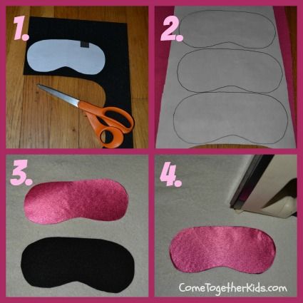 These cute pillowcases and sleep masks were the favors for my daughter's slumber party.  The pillowcases were very easy to make and also pro... Sewing Gift Ideas, Diy Sleep Mask, Girl Spa Party, Kids Spa, Spa Birthday Parties, Monster High Party, Spa Birthday, Pamper Party, Sleep Masks