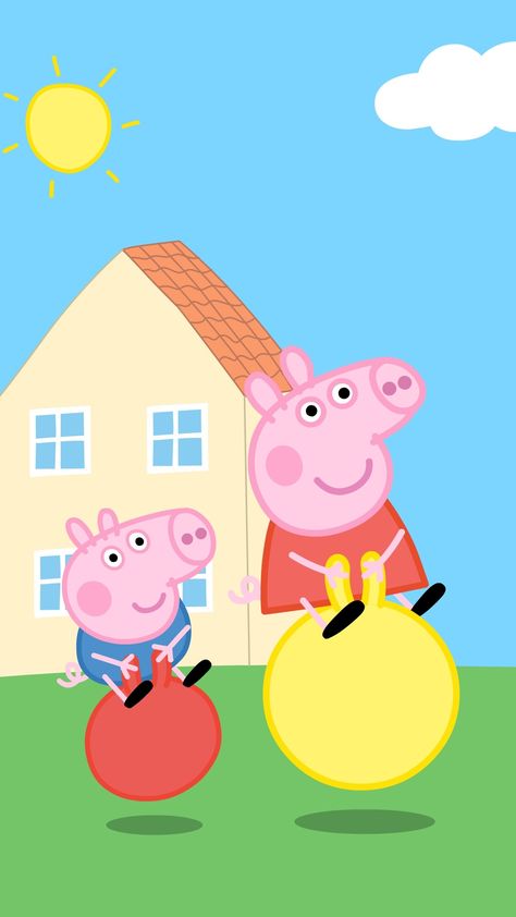 Peppa Pig House Wallpaper, Peppa Pig Images, Baby Tv Show, Kids Painting Class, Peppa Pig Printables, Peppa Pig Imagenes, Heo Peppa, George Pig Party, Zoom Wallpaper