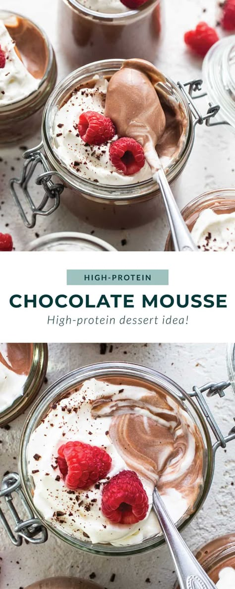 Cottage Cheese Chocolate, Blended Cottage Cheese, Protein Mousse, Cottage Cheese Desserts, Healthy High Protein Snacks, High Protein Desserts, Speed Foods, Protein Treats, Cottage Cheese Recipes