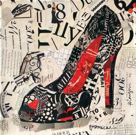 photo collage artist - Google Search Torn Paper Collage, Torn Paper, Shoe Art, Flower Oil, Daily Paintworks, Posters And Prints, Paper Collage, Mixed Media Collage, Art Plastique