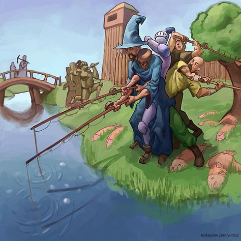 Runescape Wallpaper, Old School Runescape, Fishing Art, Love Funny, Shirt Illustration, Good Old Days, Most Popular Memes, Fantasy Monster, Cool Wallpapers Art