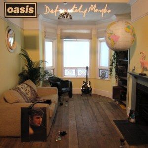 Oasis Definitely Maybe cover front room Oasis Album Cover, Oasis Poster Aesthetic, Missing Bae, Oasis Music Poster, Oasis Live Forever, Oasis Definitely Maybe Poster, Definitely Maybe, Oasis Band, Chasing The Sun