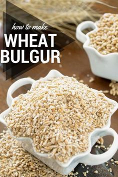 What is bulgur wheat? It seems as though that question is coming up quite often these days and more and more recipes are showing up using bulgur. We make our wh Bulgar Wheat Recipes, Wheat Berry Recipes, Bulgur Recipes, Rice Grits, Food Grains, Bulgar Wheat, Wheat Berry, Winter Wheat, Bulgur Wheat