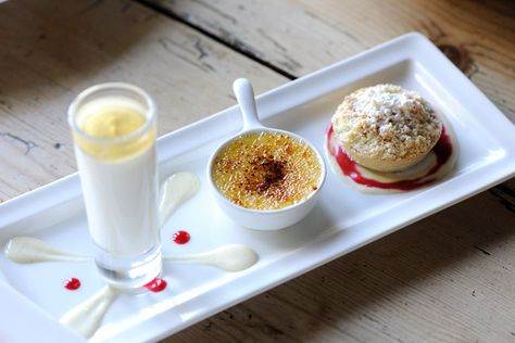 Trio of apple desserts Dessert Trio, Trio Of Desserts, Mini Dessert Recipes, Apple Cream, Great British Chefs, Apple Dessert, Apple Dessert Recipes, Chocolate Fondant, Sweet Pastries