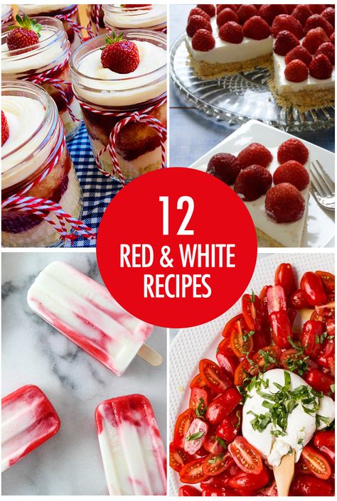 12 Red and White Recipes for Canada Day | Food Bloggers of Canada    Get festive for our national holiday with these 12 red and white recipes perfect for Canada Day!    #recipes #Canadaday #Canadianfood #CanadaDayparty #redandwhitefood via @fbcanada Canada Day Dessert, Canada Day Recipes, Red And White Food, Canada Day Desserts, Canada Day Food, White Foods, Red Foods, Canada Party, Canada Day Crafts