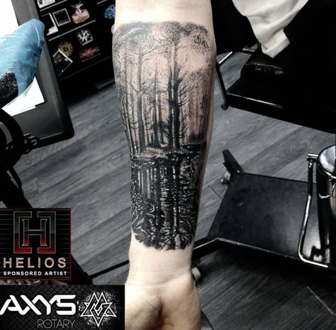 swamp tattoo, water tattoo, trees tattoo Swamp Tattoo Ideas, Swamp Tattoo, Tattoo Trees, Swamp Scene, Florida Swamp, Trees Tattoo, River Tattoo, Scene Tattoo, Tattoos Matching