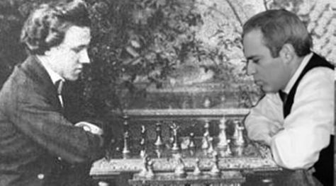 Paul Morphy vs Garry Kasparov. This photo brings things up to date, GK replacing JJ Lowenthal to give the 1858 world champion a more equal game. And what an encounter it would prove to be! Other opponents I'd have in mind for the great man from New Orleans would be Rubinstein, Capablanca, Alekhine, & Fischer. Wow! Paul Morphy, Garry Kasparov, Great Man, History Literature, Chess Players, Chess Game, World Champion, Science Art, Up To Date