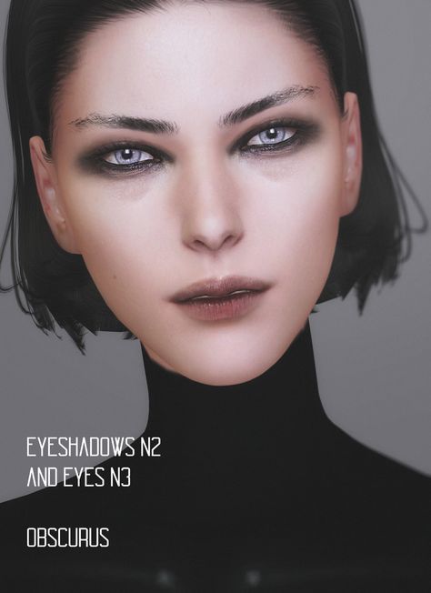 Eyeshadows and eyes :> | obscurus-sims on Patreon Sims 4 Cc Eyeshadow, Eyeshadow Korean, Art Deco Makeup, Sims Makeup, Smudged Makeup, Sims 4 Cc Eyes, Makeup Cc, Eyeshadow For Blue Eyes, Punk Makeup