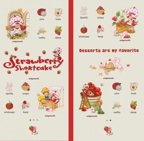 Strawberry Shortcake Layout, Strawberry Iphone Layout, Strawberry Shortcake Iphone Theme, Strawberry Homescreen Layout, Strawberry Ios Theme, Strawberry Iphone Theme, Strawberry Shortcake Phone Theme, Strawberry Shortcake Widgets, Strawberry Themed Phone