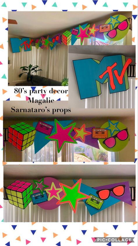 80s Themed Decorations, 80s Party Decorations Outdoor, 80s Theme Decorations Diy, 1980 Decorations Party, Party Themes 80s, 1980s Party Decorations Diy, 80 Decorations 80s Theme, 80s Theme Dance Decorations, 90s Theme Decorations