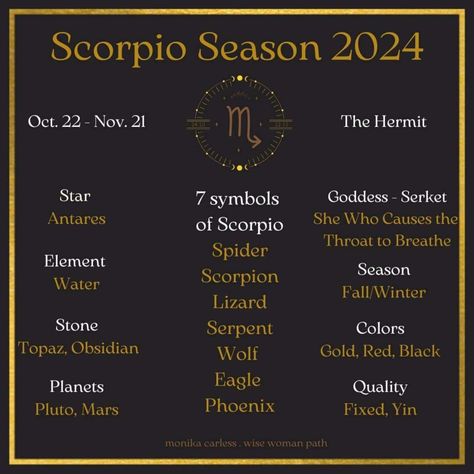 Ready? It's my season! I feel born again with the energy of Scorpio Season awakening codes within my being. Fixed signs, Taurus, Leo, Scorpio, Aquarius... there's no resisting it, the Underworld calls. Deep emotional transformations are at your door - though all signs find gifts during this time. More to come in the days ahead, as we dive deeper. 🖤 #scorpioseason #transformation #wisewoman #suninscorpio #astroforecast #pagan #moonwitch Scorpio Transformation, Fixed Signs, Sun In Scorpio, Star Goddess, My Season, Scorpio Season, Scorpio Sign, Moon Witch, Scorpio Aquarius