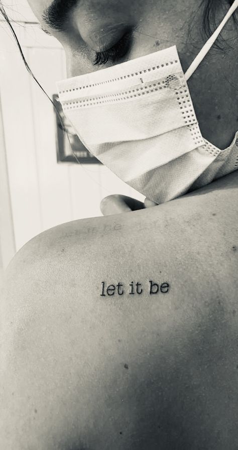 It All Works Out Tattoo, Just Do It Tattoo, Let It Be Tattoo Ideas, Let It Be Tattoo, Line Art Tattoos, Hair Tattoos, Dream Tattoos, Tat Ideas, Art Tattoos