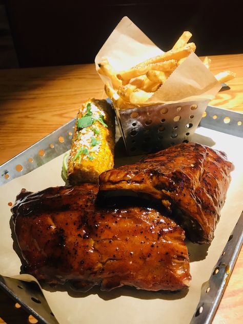 BBQ ribs dinner from Chili’s 🌶 in Forney Texas Forney Texas, Bbq Ribs, Junk Food, Japanese Food, Steak, Chili, Texas, Meat