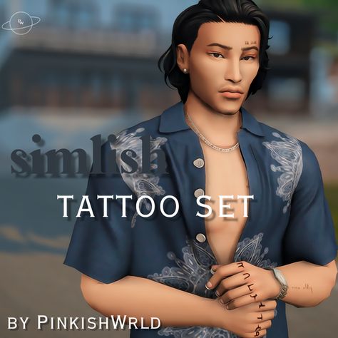 simlish male tattoos by PinkishWrld | Patreon Sims 4 Men Tattoos, Sims 4 Tattoos Male, Tattoo Sims 4 Cc, Sims Tattoos, Tattoos Sims 4, Male Back, Tattoos Male, Male Tattoos, Sims 4 Tattoos