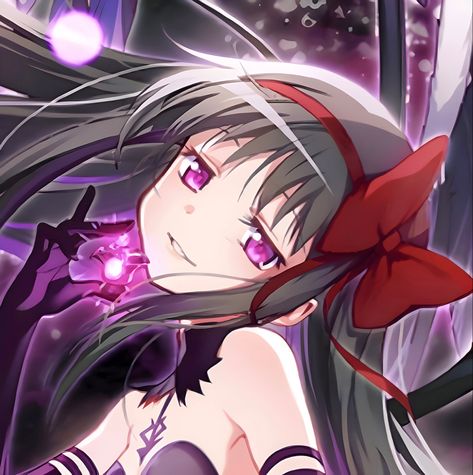 Homura Akemi Icon, Madoka Magica Homura, Flame Of Recca, Mahō Shōjo Madoka Magica, Homura Akemi, Sayaka Miki, Mahō Shōjo, Puella Magi, Chibi Girl