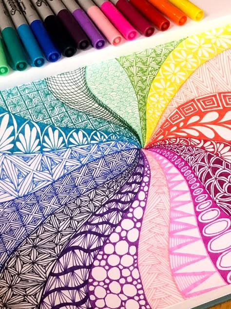 Zen Doodle Patterns, Zentangle Artwork, Zen Doodle Art, Tangle Art, Zen Tangle, Tangle Patterns, Zentangle Drawings, After 3, Doodle Art Designs