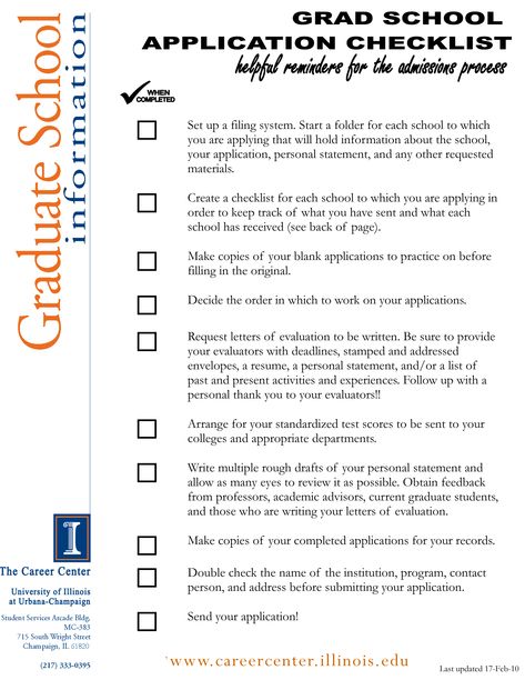 Applying to graduate school? Use this application checklist to make sure you're doing all of the right things! Remember to use this as a basis, as application deadlines and supplements differ from school to school. Graduate School Scholarships, Application For College Admission, Graduate School Prep, College Admission Tips, Grad School Admission Essay, College Admission Essay Examples, Gre Prep, School Preparation, School Application