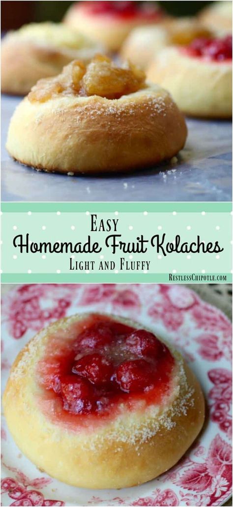 Fruit Kolaches, Czech Kolache Recipe, Kolaches Texas, Homemade Kolaches, Kolache Recipe, Kolaches Recipe, Sweet Dough, Czech Recipes, Holiday Brunch