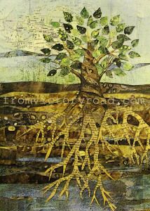 Tree Collage, Collage Art Projects, Paper Collage Art, Deep Roots, Collage Art Mixed Media, Art Journal Inspiration, Paper Collage, Tree Art, Mixed Media Collage