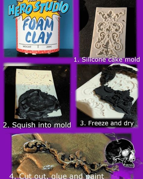 Foam clay back in stock @theherostudio  I achieved some really nice details on astro using this method.  1. Get a silicone cake mold with… Armor Corset, Foam Clay, Back In Stock, Cake Mold, Glass Crafts, Diy Inspiration, Molding, Really Cool Stuff, Cake