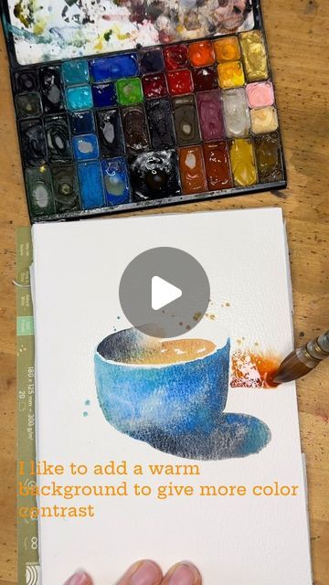 Barbara Luel Pecheur on Instagram: "A teacup painting a day keeps the doctor away 🤗" Coffee Mug Watercolor Painting, Tea Cups Watercolor, Teacup Painting, Watercolor Teacup Painting, Teapot Watercolor Painting, Watercolor Teacup, Painting A Day, Art Video, The Doctor