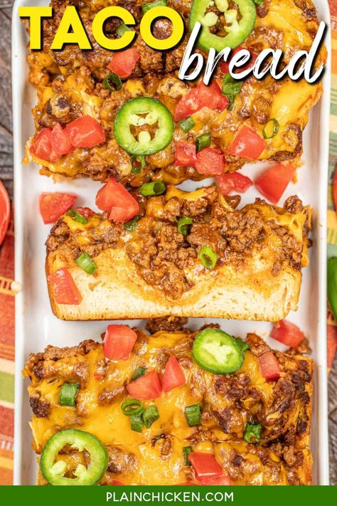 Taco Bread, Plain Chicken Recipe, Slow Cooker Bolognese Sauce, Mexican Chopped Salad, Slow Cooker Casserole, Plain Chicken, Taco Sauce, Crescent Roll Recipes, Weekly Meal Plan