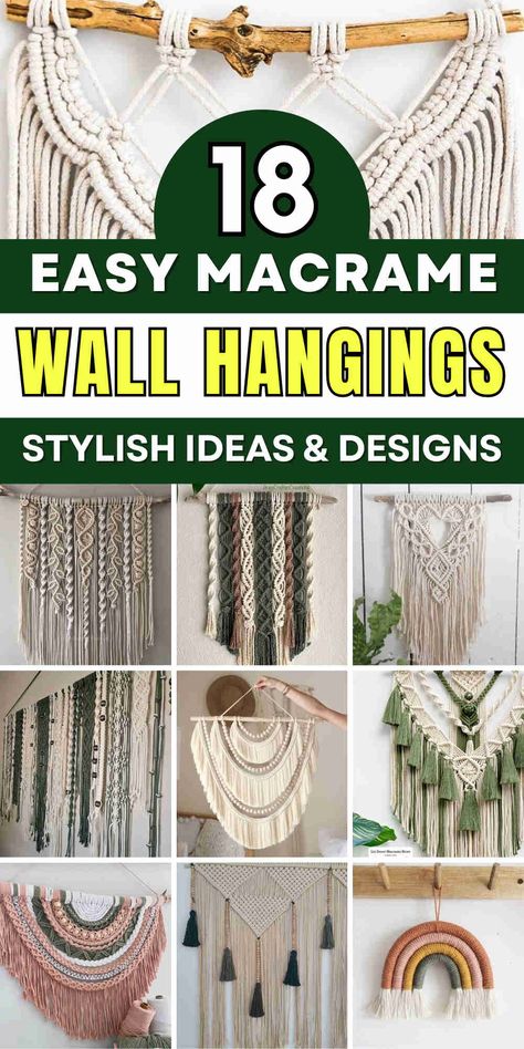 Macrame Wall Hanging Pattern Free Easy, Diy Boho Macrame Wall Hanging, Free Macrame Patterns Tutorials Wall Hangings, Easy Small Macrame, Free Macrame Patterns Wall Hangings, Macrame Patterns Tutorials Wall Hangings, Beginner Macrame Wall Hanging, Macrame Wall Hanging Pattern Free, Diy Macrame Wall Hanging Tutorials