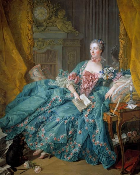 The Royal Mistress: Often the Most Powerful Person in a King’s Court - HISTORY Madame Pompadour, Rococo Art, Rococo Fashion, Historical Eras, 18th Century Fashion, National Gallery Of Art, Rococo Style, Historical Dresses, Pompadour