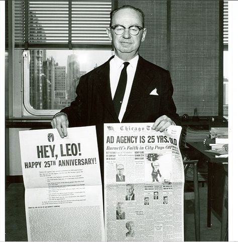 Leo Burnett #newspapers Happy 25th Anniversary, Leo Burnett, Logo Aesthetic, Ad Agency, 25th Anniversary, Marketing, ? Logo, Fictional Characters