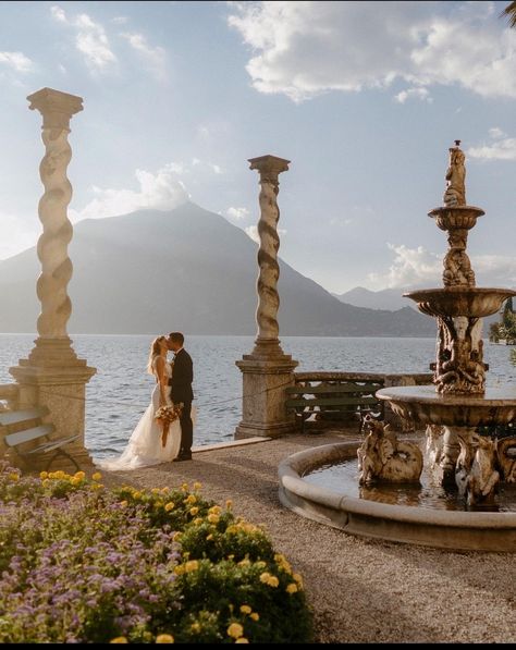 Lake Como Wedding Photoshoot, Lake Como Engagement Photos, Wedding Loading, Italy Wedding Aesthetic, Elopment Ideas, Europe Elopement, Villa Monastero, Italy Elopement, Dream Proposal