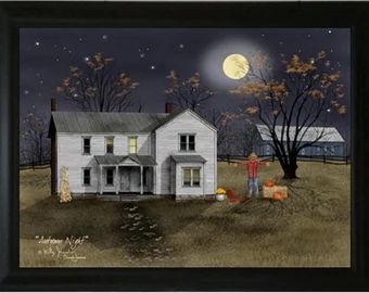 Billy Jacobs Art, Billy Jacobs, Images D'art, Halloween Frames, Farm Art, Halloween Greetings, Wire Hanger, Autumn Night, Fright Night