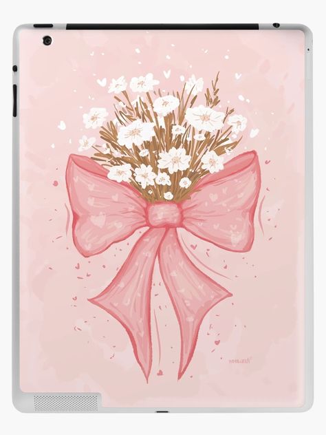 "Passtel Pink Coquette Bow" iPad Case & Skin for Sale by rnmarts | Redbubble Bow With Flowers, Outfit Ideas Emo, Flower Painting Canvas, Pink Painting, Sweet Sixteen Birthday, Pink Coquette, Rose Pastel, Peach Fuzz, Small Canvas Art