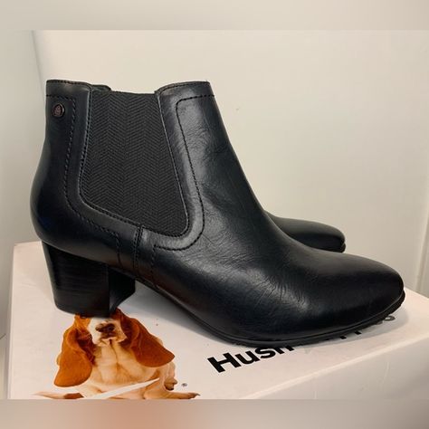 Hush Puppies | Chelsea Boots | Ladies size 10 Hush Puppies Boots, Hush Puppies Sandals, Tall Brown Leather Boots, Puppies Black, Granny Boots, Victorian Boots, Hush Puppies Shoes, Brown Leather Heels, Tall Leather Boots