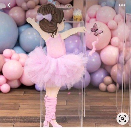 Ballerina Decorations Party, Ballerina Party Theme, Ballerina Birthday Party Decorations, Ballerina Birthday Cake, Ballerina Party Decorations, Doll Tea Party, Hello Kitty Theme Party, Ballerina Decor, Ballerina Baby Showers