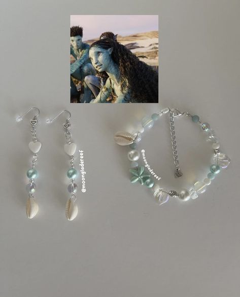 AVATAR Na'vi Style Necklace Omatikaya Metkayina Tsireya Avatar Inspired Bracelet, Avatar Pandora Bracelet, Tsireya Clothes, Avatar Inspired Jewelry, Avatar Navi Jewelry, Tsireya Aesthetic, Avatar Earrings, Avatar Bracelet, Avatar Necklace