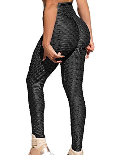 RIOJOY Women Honeycomb Anti Cellulite Waffle Leggings, High Waist Yoga Pants Bubble Textured, Scrunch/Ruched Butt Lif... Dickies Pants Outfits Women, High Waisted Pants Outfit, Gym Leggings Women, Estilo Fitness, Textured Leggings, High Waist Yoga Pants, Yoga Pants Outfit, Yoga Pant, Running Tights