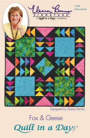 Fox & Geese: Eleanor Burns Signature Quilt Pattern - Quilt in a Day Books Quilt In A Day Patterns, Geese Quilt Pattern, Ocean Quilt, Flying Geese Quilt, Ruler Set, Quilt In A Day, Signature Quilts, Easy Quilt Patterns, Star Quilt Patterns