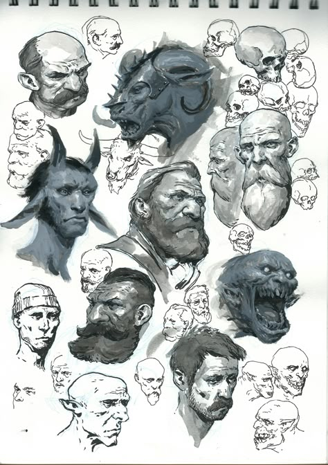 ArtStation - random acrylic sketches, johan grenier Johan Grenier, Anime Character Design References, Acrylic Sketch, Character Design Sketches, 다크 판타지, 캐릭터 드로잉, Character Sketches, Learn Art, Sketchbook Inspiration